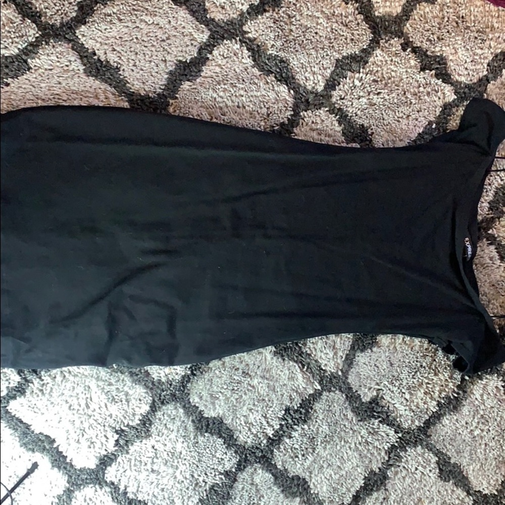 Off the shoulder black dress